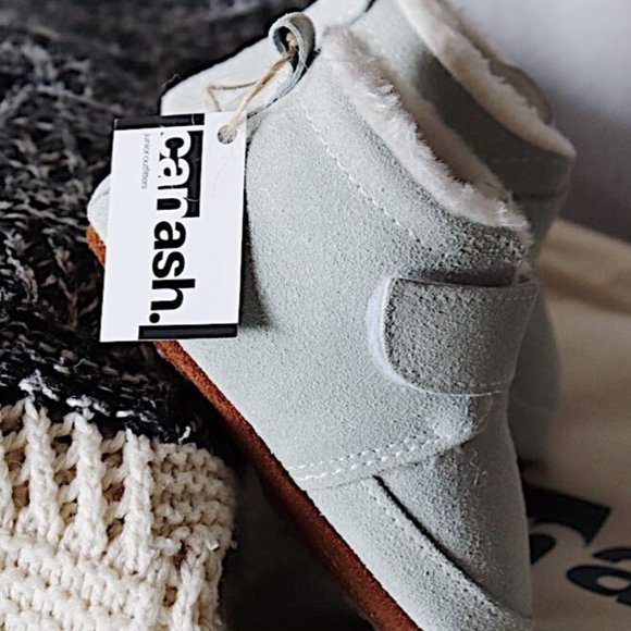 GRAY BABY TODDLER GIRL BOY LEATHER BOOTS - Picture 2 of 7